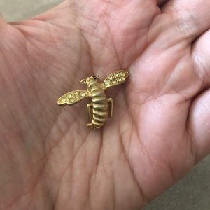 Vintage rhinestone wasp brooch
